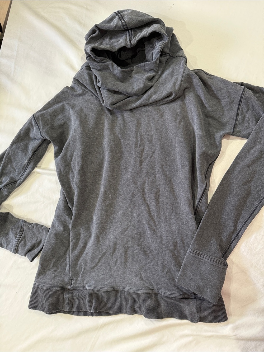 lululemon athletica Slate Gray Cowl Neck Hooded Sweater